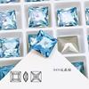 Dongzhou Cristal K9 Diamante de Manicura Cuadrado Ángulo Recto Color Super Flash Diamante de Vidrio diy Accesorios de Manicura Diamante Fondo Puntiagudo