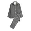 Pijama estilo Muji de buen producto de otoño e invierno de algodón lavado de doble capa para mujer, ropa para el hogar de doble capa, ropa para el hogar de algodón puro para pareja