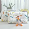 Funda de almohada de gasa arrugada 100% algodón absorbente de sudor Clase A para bebés y niños pequeños, Pieza única, Se vende por separado