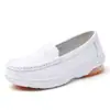 Zapatos de Enfermera con Amortiguación de Aire para Mujer, Cuero Genuino para Todas las Estaciones, Suela Gruesa, Antideslizantes, Planos, Suela Suave, Transpirables, Zapatos de Trabajo Médicos para Mujer, Dropshipping Disponible