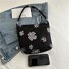 Bolsa de Ombro Floral da Moda para Mulheres 2025 Verão Nova Tendência Estilosa Bolsa de Ombro Único para o Dia a Dia