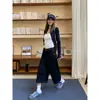 Calça Jeans Capri Feminina Azul Escuro Soltinha 2026 Verão Tendência Novo Estilo Americano Emagrecedor Reta Comprimento Médio