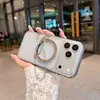 Funda de Teléfono Magnética Mate con Soporte para iPhone 18promax Apple 17pro Funda Protectora Anti-caídas de Cobertura Total