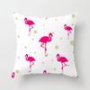 Seleção rigorosa de bons produtos verão algodão e linho Fronha de Flamingo estampa de desenho animado fronha simples almofada de sofá para casa