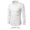 Camisas de Manga Larga para Hombre de Primavera y Otoño Casuales de Color Sólido Camisas Exteriores Sueltas para Hombre Tallas Grandes