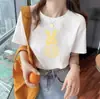Camiseta de Manga Corta Versátil para Mujer Estilo Coreano y Japonés de Verano con Estampado Único de Dibujos Animados Lindos Diseño de Moda