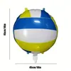Globo Redondo de Aluminio Color Blanco y Negro de Fútbol de 18 Pulgadas Transfronterizo para Fiesta Fiesta Decoraciones del Mundial Accesorios de Montaje