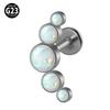 Titanio G23 Ópalo dientes internos labio uña ARC triángulo flor multi-estilo pedrería anillo labial rosca interna cartílago de la oreja aretes