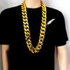 Collar de oro de imitación de plástico con cadena dorada grande exagerada de hip hop europeo y americano CCB, accesorios fotográficos para presentaciones en festivales personalizados