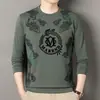 Sudadera para Hombre Otoño Nuevo Estampado Camiseta de Manga Larga con Cuello Redondo para Hombre Tendencia de Moda Ropa para Hombre Top Camiseta Básica
