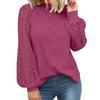 2026 Comercio Exterior Europeo y Americano Transfronterizo Nuevo Sitio Independiente de Amazon Cuello Redondo Manga Larga Encaje Patchwork Top Holgado para Mujer