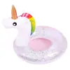 Suministro transfronterizo anillo de natación de princesa arcoíris famoso en internet caballo unicornio para niños con asa asiento flotante para juegos acuáticos de bebé