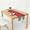 Caminho de Mesa de Boneco de Neve de Natal Jogo Americano Decoração de Mesa de Café para Casa Cozinha Restaurante Festa Toalha de Mesa Tapete de Mesa à Prova d'Água e de Óleo