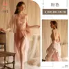 Conjunto de Lencería Sexy Kameixue: Falda Corta Bordada, Camisón de Malla Transparente, Conjunto de Cuatro Piezas Estilo Antiguo Hanfu 1739