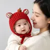 Gorro para bebé para otoño e invierno, gorro para bebé que protege los oídos, unisex, cálido, estilo para poner, lindo gorro de invierno para bebés y niños pequeños, gorro de punto