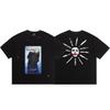 Camiseta Masculina Verão Manga Curta Estampada Saint Mxxxxxx Retro Vintage Americana Lavada Desgastada Solta