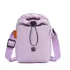 Bolso de Hombro Cruzado Simple Versátil para Teléfono Bolsa para Botella de Agua Nuevo Bolso Cubo de Nylon de Viaje de Moda para Mujeres Bolso Portátil para Salir