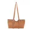 Bolso de mano estilo coreano para mujer, nuevo bolso de hombro único de moda 2026, estampado de leopardo único con remaches, bolso tote de gran capacidad para mujer