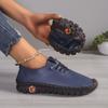 Comércio exterior tamanho plus bolsa de costura à mão moda sapatos 2024 novo sola macia casual feminino slip-on sapatos preguiçosos atacado