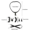 Suporte de celular para transmissão ao vivo montado no pescoço em perspectiva de primeira pessoa para ciclismo, suporte de gravador de câmera esportiva montado no pescoço
