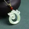 Ventas Directas de Fábrica Jade Natural Cerdo Dragón de Jade Colgante Colgante de Jade Antiguo Colgante de Jade Retro Joyería de Jade al por Mayor
