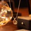 Collar de Cisne Completo de Diamantes Transfronterizo de Lujo Ligero Europeo y Americano para Mujer, Diseño de Nicho, Colgante de Circonita a la Moda, Cadena para Clavícula con un Toque de Alta Gama