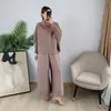 Traje plisado 2021 Otoño Nuevo chaqueta de solapa + pantalones de pierna ancha con pliegues horizontales conjunto de dos piezas talla suelta