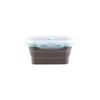Lonchera plegable FDA, lonchera de silicona plegable para horno microondas, lonchera portátil de plástico, juego de 5 piezas
