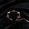 Venta Directa de Fábrica Pulsera de Acero Inoxidable con Electrochapado, Nuevo Modelo Popular de Nicho 18K, Serie Lenguaje de las Flores Joyería de Trébol de Cuatro Hojas