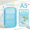 Bolsa Satchel de Malha Espacial Formato Estéreo Bolsa para Documentos em L Espessada Armazenamento de Provas A5 Grande Capacidade Transparente e Resistente ao Desgaste
