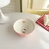 Pacote tt estilo estudante ins celebridade da internet KT cerâmica louça Gato Ki y cor sob esmalte Olá para crianças detalhes