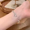 Pulseira Coração Brilhante de Luxo com Diamantes Inteiros para Mulheres, Novo Modelo 2026, Joia Exquisita de Nicho de Alto Padrão para Estudantes e Melhores Amigas