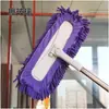 Mop Grande de Chenille com Cerdas Absorventes Tipo Lagarta para Uso Doméstico, Adequado para Limpeza Úmida e Seca de Pisos de Madeira e Azulejos