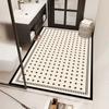 Tapete de Chão Absorvente de Lama Diatomácea Xadrez Simples Porta do Banheiro Antiderrapante Secagem Rápida Tapete para os Pés Pode Ser Cortado em Tapete de Porta de Entrada