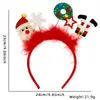 Faixa de Cabeça de Pelúcia de Natal para Adultos e Crianças Suprimentos de Decoração para Festa de Natal Fivela de Cabelo Rena Árvore de Natal Faixa de Cabeça