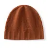 Nuevos gorros de cachemir para otoño e invierno para mujer, gorros tipo turbante jacquard tejidos cálidos y elegantes, gorros redondos de lana para mujer al por mayor