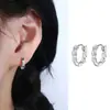 Fivela de Orelha Moebius Nova Moda Popular na Internet Japonesa e Coreana Simples Anel de Orelha Ondulado Giratório Brincos Torcidos de Amantes