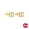 Conjunto de Colar, Brincos e Anel em Prata de Lei S925 com Pétalas Incrustadas com Diamantes e Turquesa, Acessórios de Alto Padrão, Joias Estilo Europeu e Americano em Prata 925