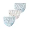 Roupa íntima infantil algodão cuecas de bebê roupa íntima de bebê meninos e meninas calça de triângulo pão caixa de três peças