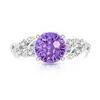 Transmisión en Vivo Fuegos Artificiales de Piedras Preciosas Coloridas de Gran Venta Anillo de Hada de Flor Cortada Anillo de Vid Vidriante Súper Brillante de Diamante de Alto Carbono Moda Tendencia Joyería