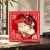 Año de la Oveja Ben Ming Nian Song Brocado Pequeña Oveja Colgante para Bendición Llavero Adorno de Bolsa Regalo de Año Nuevo Compañero Regalo de Suerte