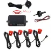 Kit de 4 Sensores de Estacionamiento para Coche Zumbador 22 mm Radar de Reversa Alarma Sonora Sonda Indicadora 12V