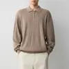 Ropa para Hombre Mo Mai Ke Suéter de Medio Cierre de Alta Inteligencia para Viajes al Trabajo Estilo Otoño 2026 Tejido de Punto de Canalé Vertical para Hombre 22331.