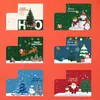 Cartão de Boas Festas de Natal Transfronteiriço, Cartão de Agradecimento Dobrável de Alto Padrão Estilo Inglês Ins com Envelope, Cartão de Mensagem de Bênção para as Festas