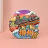 Ímãs de Geladeira de Guangxi, Lembranças de Madeira Culturais e Criativas com Tema de Cidade, Ímãs de Geladeira Turísticos das Cidades de Guilin, Liuzhou, Nanning