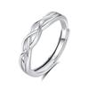 Anillo Original de Plata de Ley S925 para Parejas de Enamorados para Hombres y Mujeres Día de San Valentín Atrapasueños Anillo Abierto Regalo