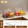 Cesta de Almacenamiento Gruesa para Cocina de Mascotas de Grado Alimenticio con Tapa, Caja de Almacenamiento a Prueba de Polvo para Frutas y Verduras en el Refrigerador, Caja de Almacenamiento en Capas para Gabinete