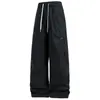 Pantalones Casuales Unisex de Color Dopamina Nuevos Primavera/Verano 2025 para Hombre, Holgados, Rectos, Jogger con Cordón