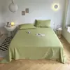 Lençol de cor sólida estilo ins peça única dormitório de estudante simples grosso amigo da pele cama de casal pacote completo
