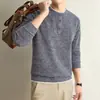 Moletom básico masculino gola redonda para comércio exterior transfronteiriço, camiseta de manga longa para primavera e outono, roupas casuais masculinas